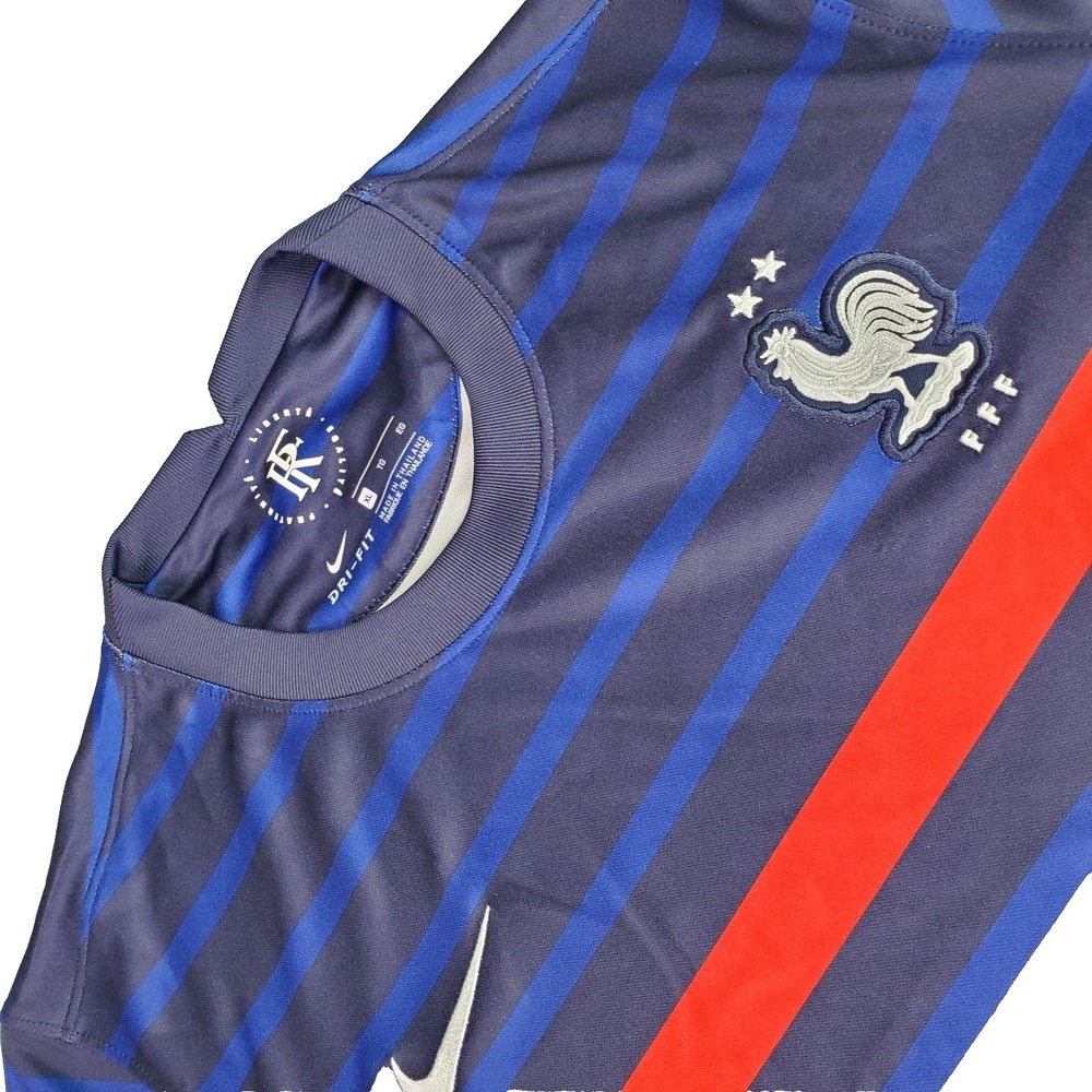 Nike Jersey Womens Size XL France FFF Gallic Rooster Soccer Blue Slim Fit NWT